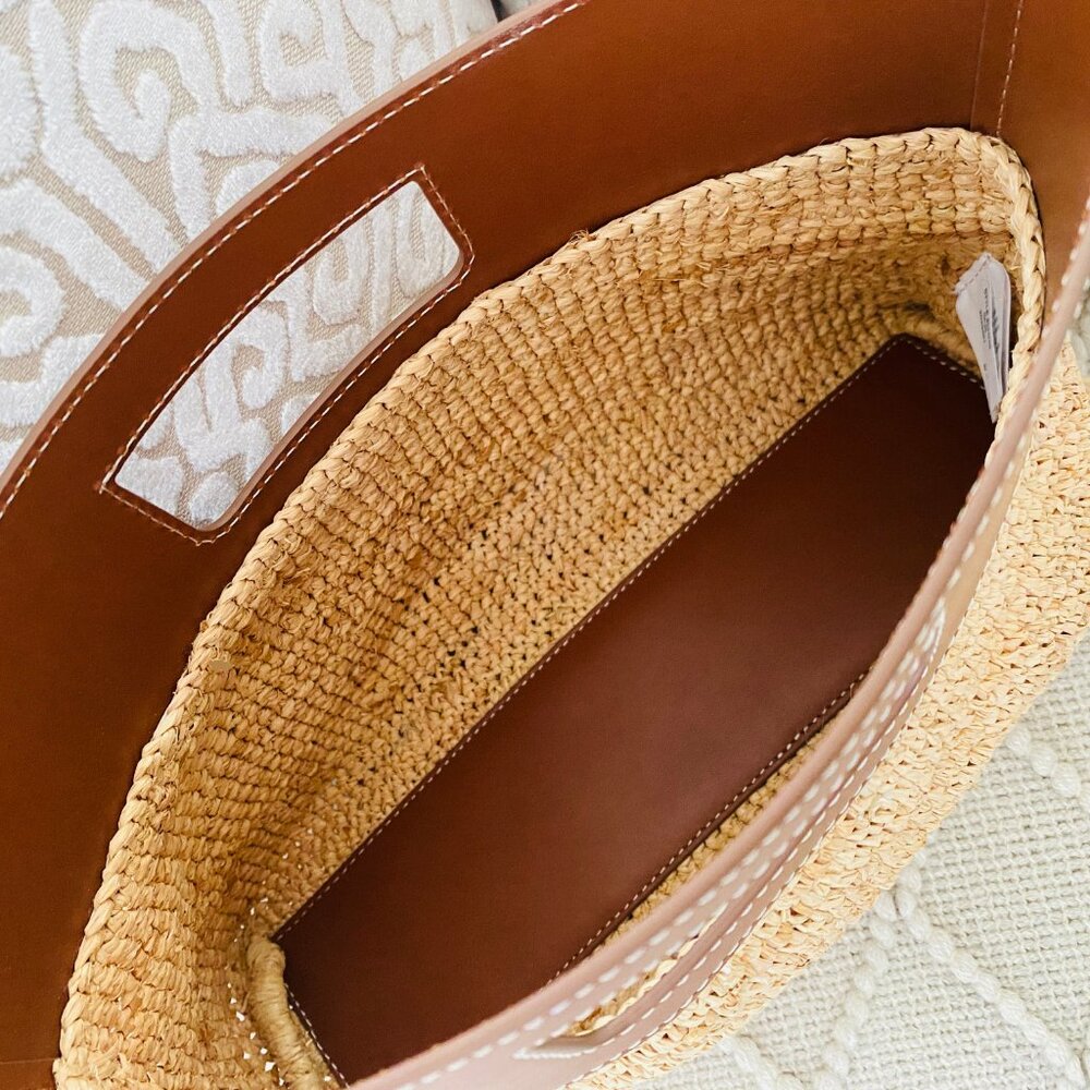 NEW J.Crew Handknotted Raffia Rectangular Clutch … - image 7